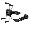 2in1 Motorcycle Phone Mount Holder With Wired Wireless Charger Fast Charging