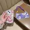 Handmade Hanging Chain Handbag Full Screen Sticker Drill Phone Case for iPhone 16 15 14 13 12 11 Pro Max