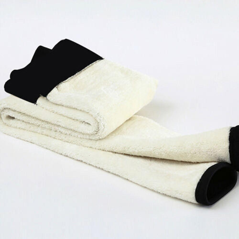 Эластичные термолеггинсы с флисовой подкладкой, пушистые, с кожаными вставками, из кашемира и овчины, с высокой талией, утолщенные леггинсы для женщин и девочек