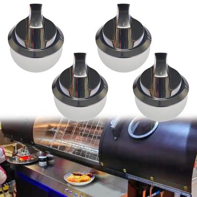 Набор ручек для газового гриля из 4 штук со стильной гальванической отделкой для удобства использования