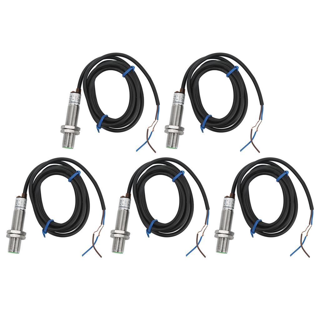 5 шт. Датчик приближения 2-проводной нормально разомкнутый M12x1 переключатель обнаружения приближения 10‑36 В постоянного тока аксессуар