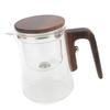 Чайник 600 мл стеклянный нержавеющая сталь пресс-контроль магнитный водоразделитель чайник с деревянным