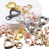 5pcs Star Heart Cat Flower Ring Carabiner Keychain Openable Metal Sping Clasps Bag Pet Dog Buckles Connector DIY Jewelry Making