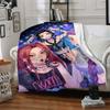 1pc KPop Demon Hunters Cozy Print Blanket Lightweight Warm Flannel Throw Blanket For Sofa, Bed, Living Room