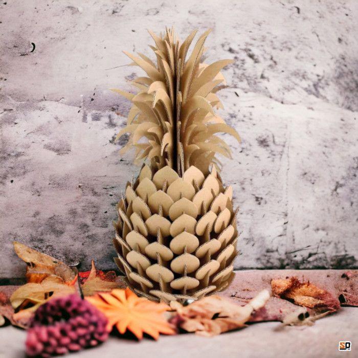 Maquette en carton à assembler Ananas 14 x 28 cm