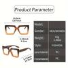 Large Square Frame Clear Lens Glasses Color Block Fashion Decorative Glasses Computer Spectacles For Women Men