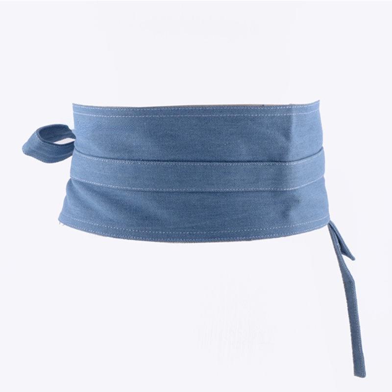 Женский джинсовый корсет с карманным поясом и широким поясом в стиле панк-рок