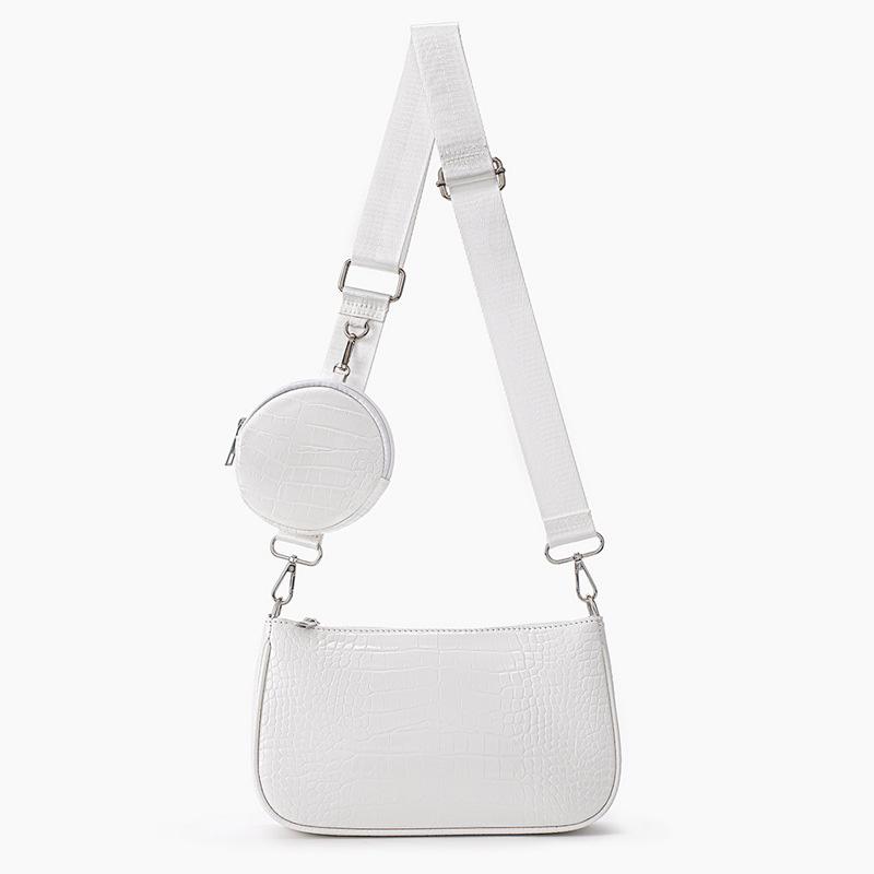 Handbags for Women 2023 Trend Crossbody Bag Women Luxury Crocodile Embossed Square Bag With Small Pouch Female Shoulder Bags