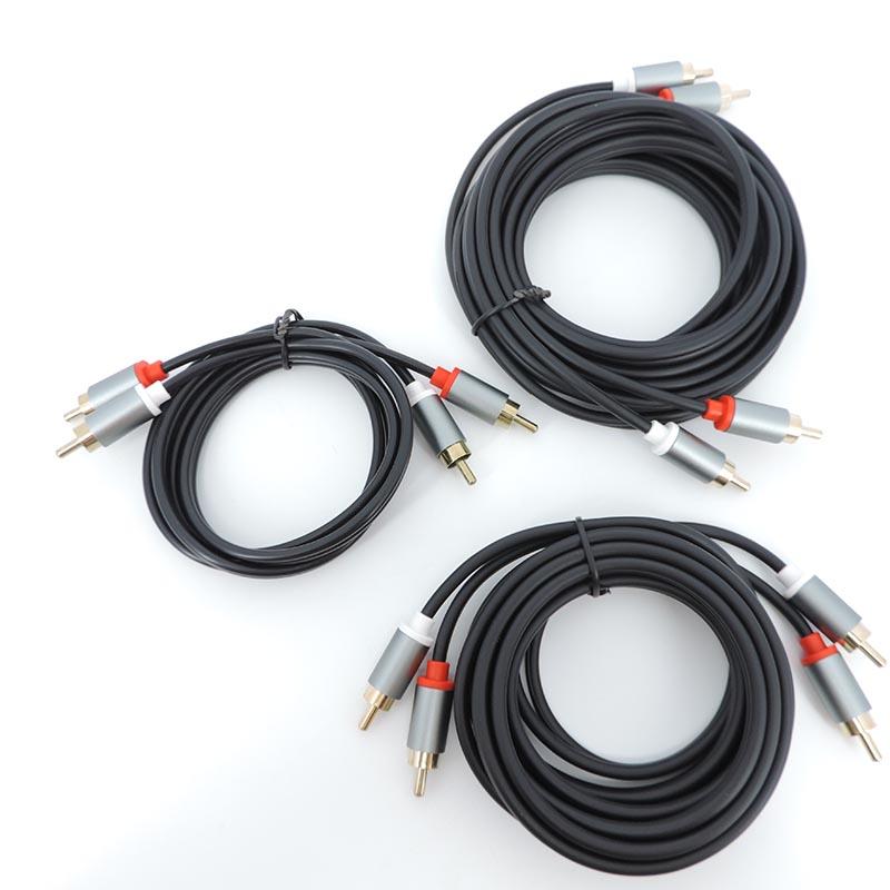 Gold-Plated 2Rca To 2 Rca Male To Male Rca Audio Cable Amplifier Audio Cable 1M 2M 3M