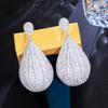 Designer High Sense Overweight Full Set Full Zircon Dress Accessories Luxury Earrings Personality Full Diamond Earrings