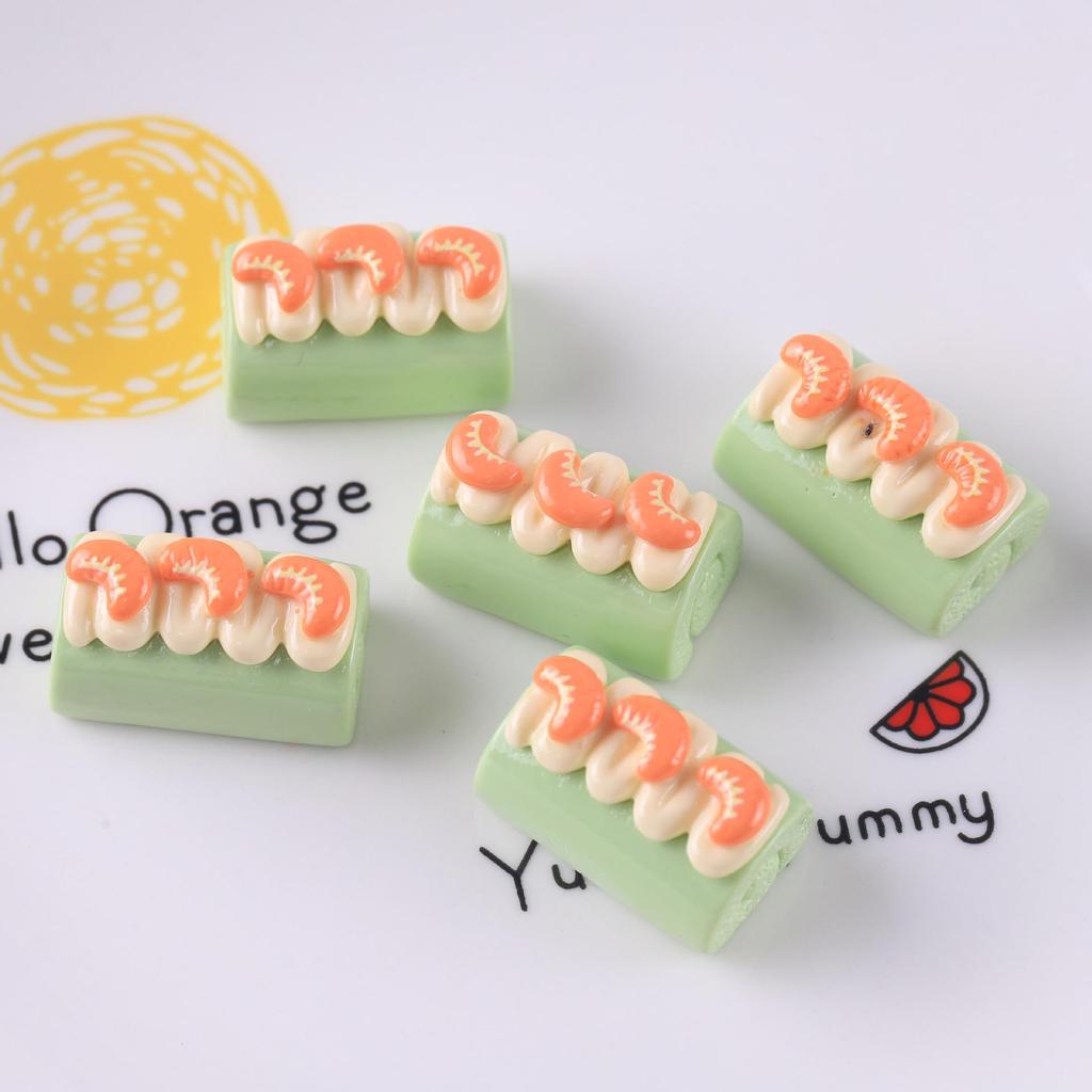 DIY Cream Glue Keychain Pendant: Handmade Resin Cake Roll Simulation Accessory