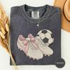 Coquette Cleats and Bow Still Life Shirt, Soccer Mom Bow Tee, Girly Soccer Mama Gift, Cheer Mom Gift Idea, Game Day Mama Tee, Mama Gift