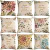 45x45cm Birds And Flowers Sofa Decorative Cushion Cover Pillow Pillowcase Linen 45*45 Throw Pillow Home Decor Pillowcover