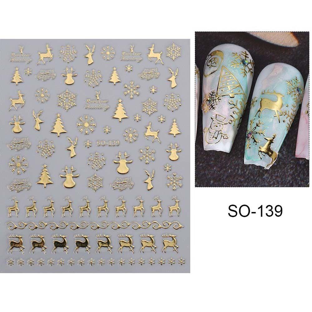 DIY Подвески для ногтей Рождественские бронзирующие наклейки для ногтей Рождественские бронзирующие наклейки для ногтей Вечеринка