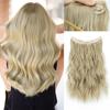 Женская натуральная повседневная одежда, волнистые наращивание волос, невидимая проволока и зажимы, шиньон из синтетического волокна, волнистые волосы