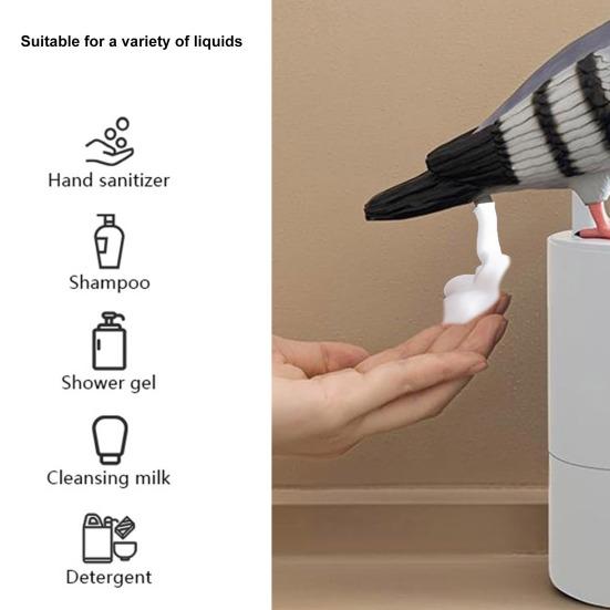 Автоматическая индукционная пенная мойка для рук Бесконтактный дозатор мыла Работает от батареек Форма птицы Птица