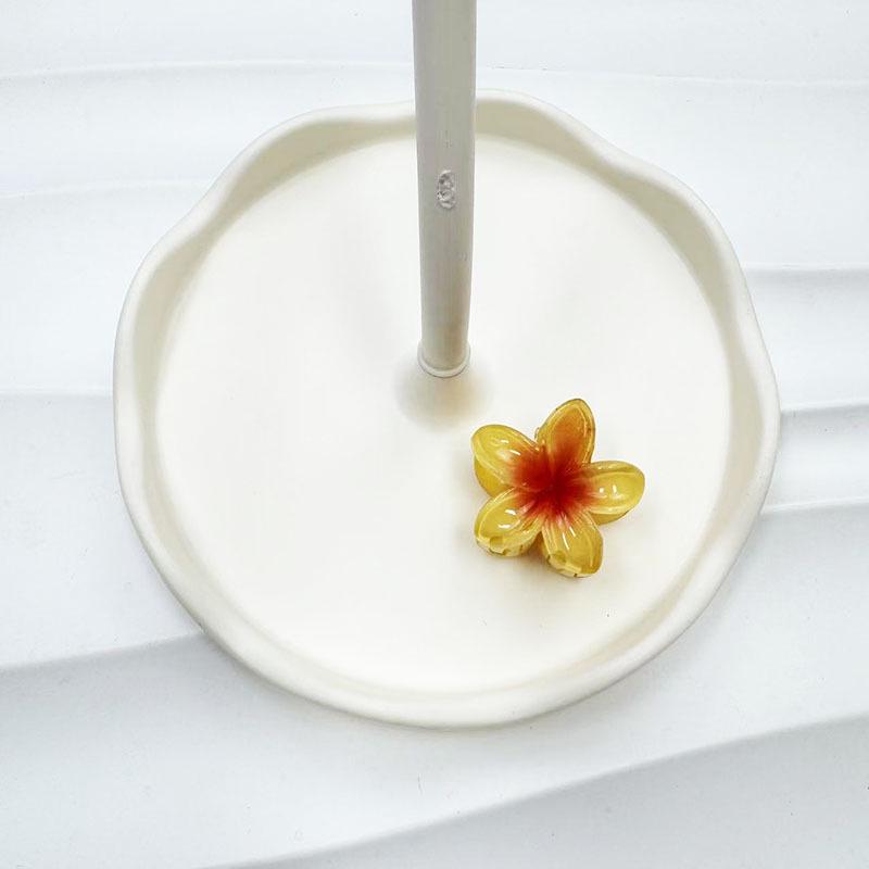 Европейский и американский Франжипани 4 см Модный зажим-краб для волос для пляжного отдыха