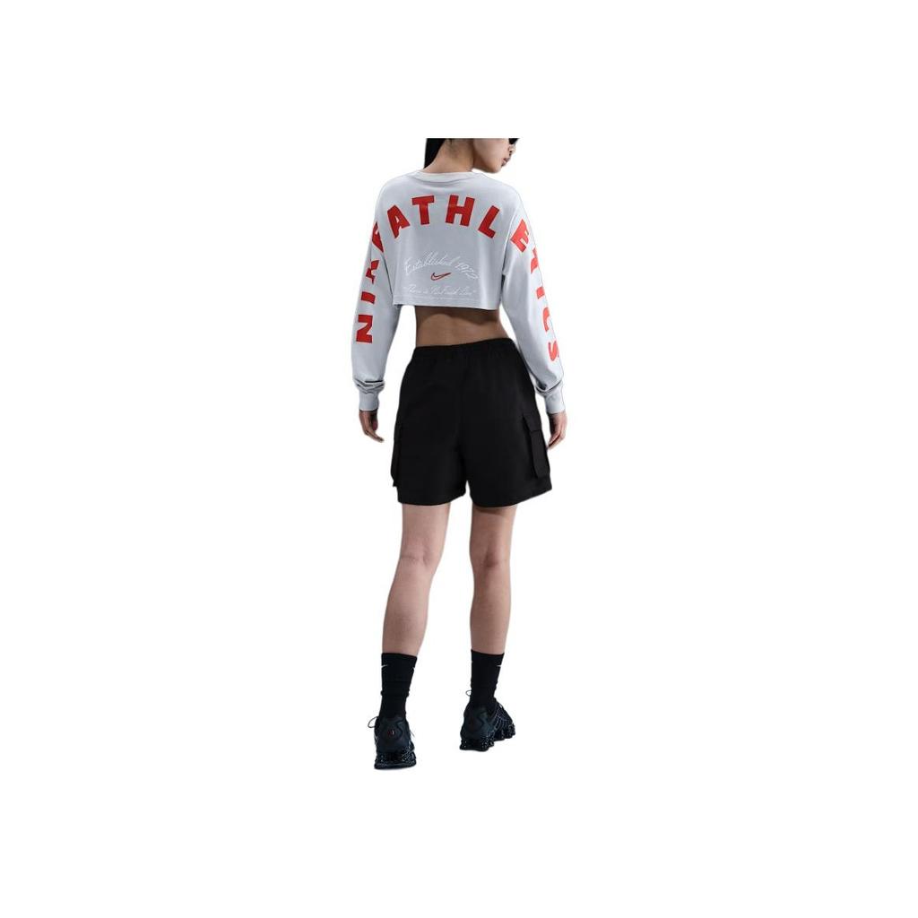 Nike Solid Color Loose Fit Cargo Shorts Women shorts Black HV2619-010