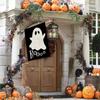 Halloween Outdoor Decoration 12x18Inch Polyester Ghostly Patterned Garden Yard Flag With Fade Resistance Fabric