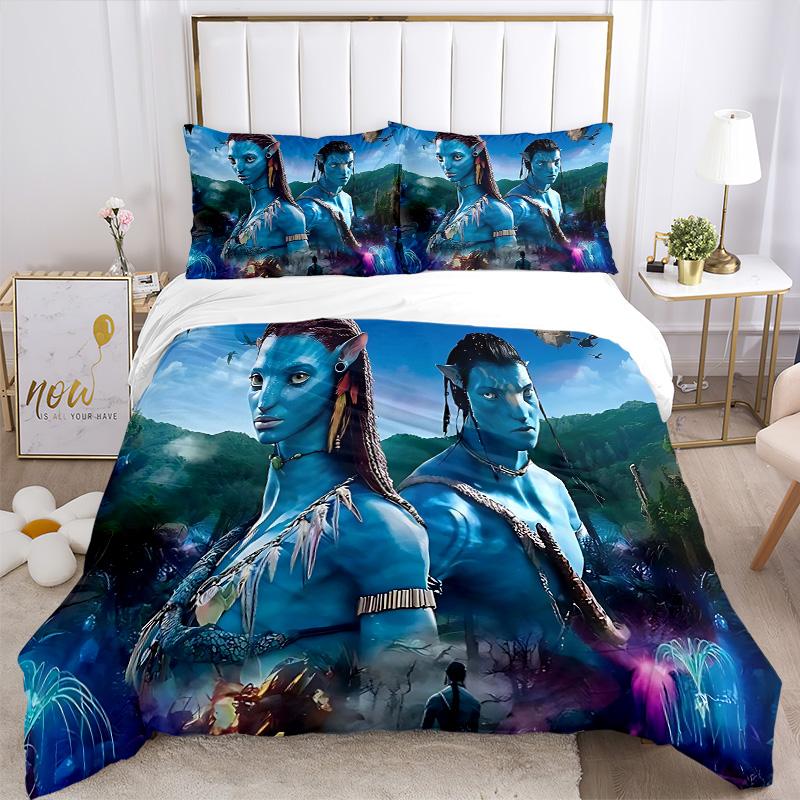 Avatar World Adventure Print 3Pcs Bedding Setduvet Cover With 2 Bedropillowcase Home Birthday Gift