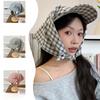 New Korean Plaid Strap Sun Protection Baseball Cap Korean Personalized Women's Headband Sun Protection Hat