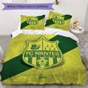 FC Nantes Pattern Bedding uilt Set uilt Cover Pillowcase Home Decoration Birthday Gift (1 * duvet cover + 2 * pillowcase without core)