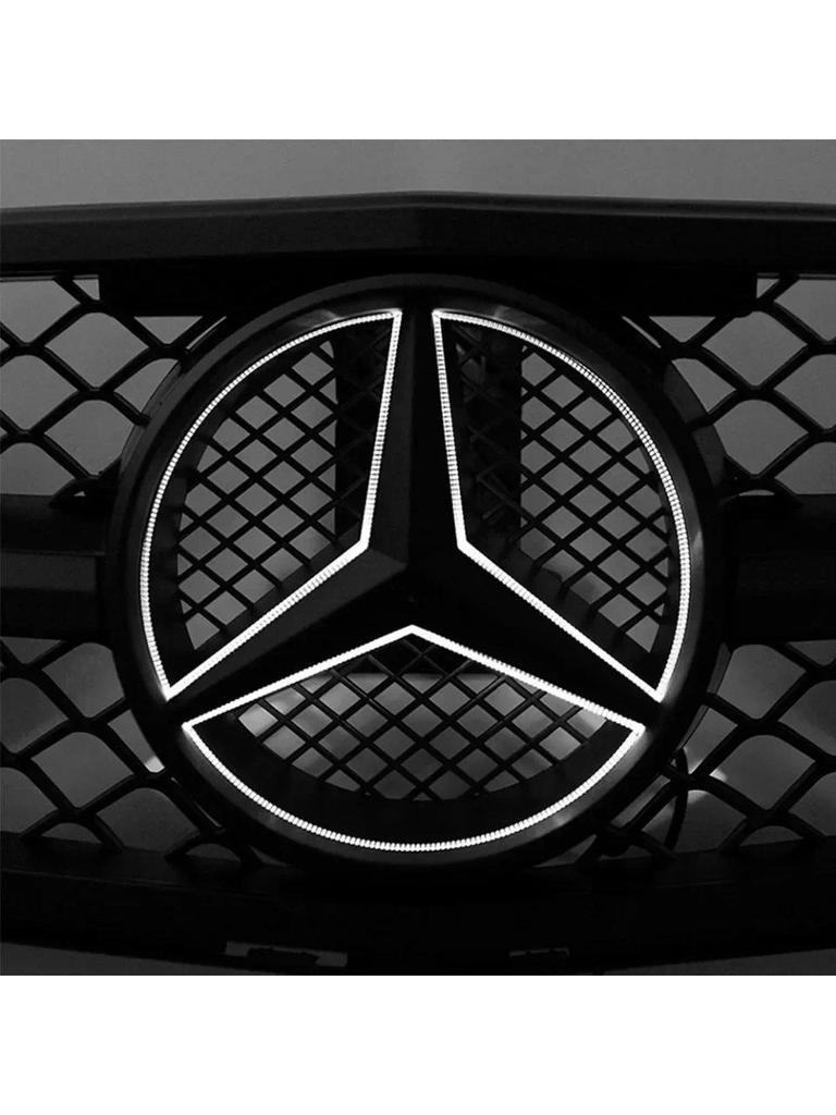 ASAO5 Car Front Grilled Star Emblem LED Illuminated Logo White Light for Mercedes Benz W245 GLK 2006-2012 B/V class 2005-2010
