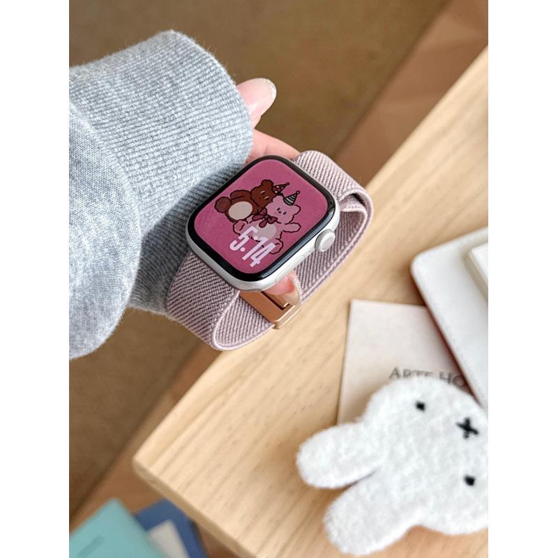 Совместимый нейлоновый и металлический магнитный ремешок для Apple Watch Series 11 и iWatch 10-го Поколения 9876E