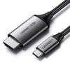 Кабель Ugreen HDMI to USB Type-C 4K 60 Гц 1,5 м Черно-серый (MM142 50570)
