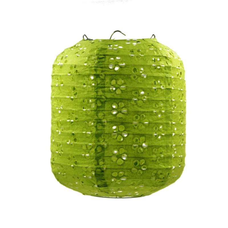 Chinese (8Inch 20cm ) Hollow Out Ellipse Paper Lantern Wedding Birthday Party Home Bedroom Living Room Decors Colorful Lampion