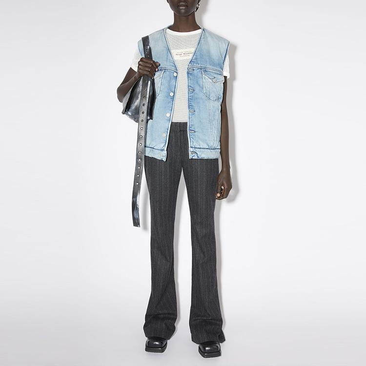 Acne Studios Vests Unisex Light Blue V-neck Moderate Other C90152-228