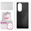 apgo Protective Skin Sticker for the Back Compatible with Huawei Nova 8 Pro 5G, Wrap Film, Foil, Vinyl - Pattern Black Leather