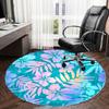 1pc Office Carpet Chair Mats Tropical Floral Pattern Perfect for Decorating Office Chairs, Living Rooms, Or Bedrooms