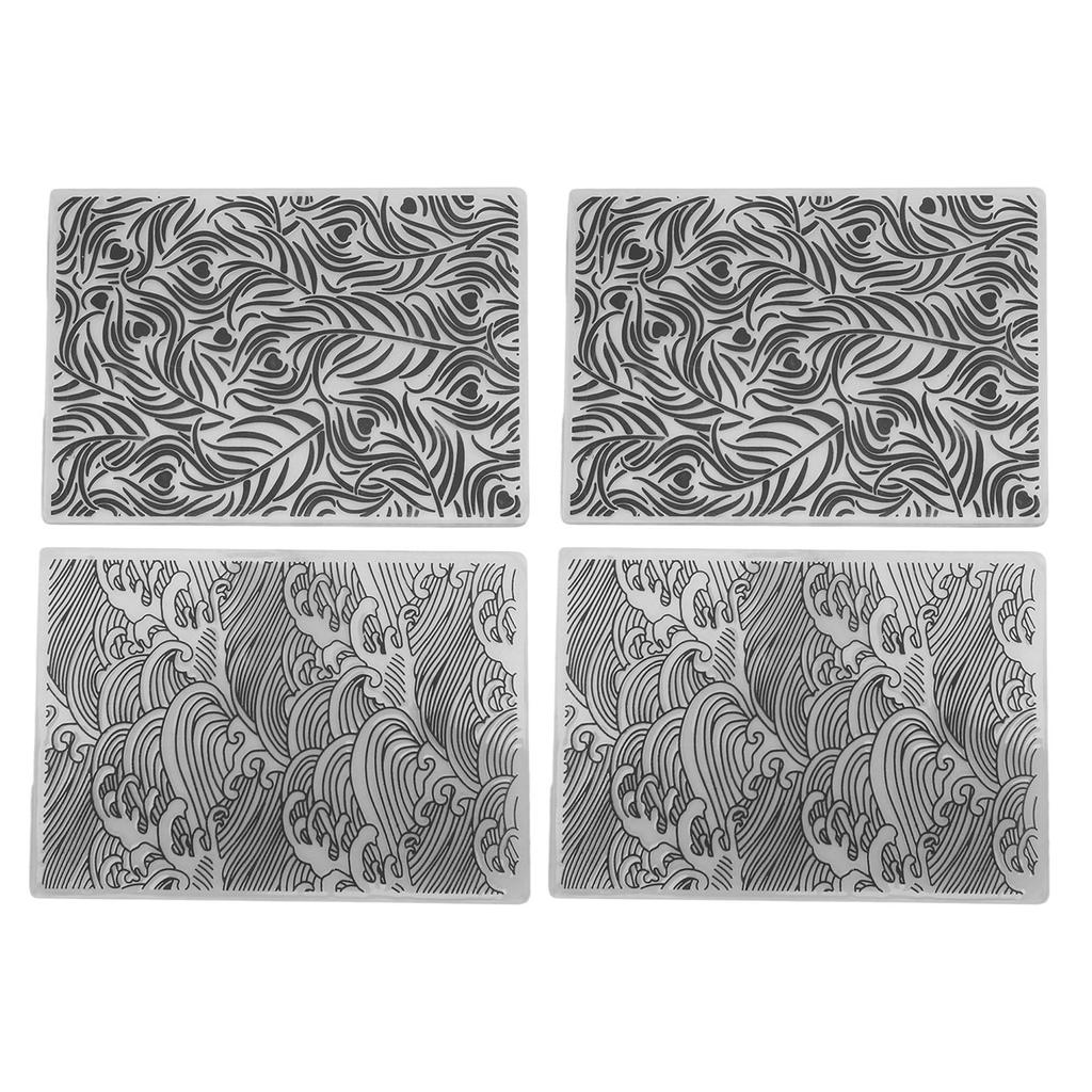 4 шт. Пластиковые папки для тиснения Billow Plant Style, многоразовые, простые в использовании папки для тиснения