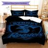 Sydney Roosters Fight Bedding Quilt Set Quilt Cover Pillowcase Home Decoration Birthday Gift (1 * duvet cover + 2 * pillowcase, without core)