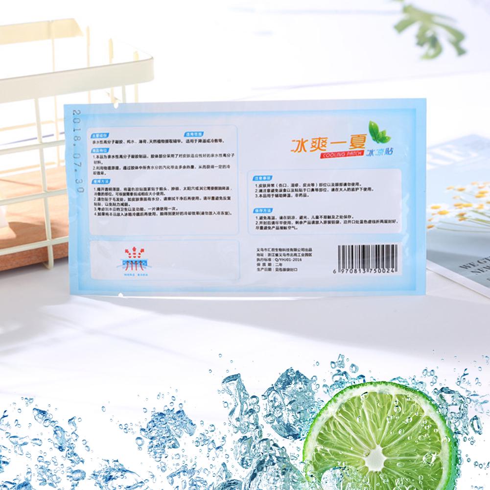 Пластыри для снятия усталости, холодные охлаждающие подушечки для лба, гелевые наклейки в листах