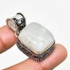 Rainbow Moonstone Gemstone Handmade 925 Silver Plated Jewelry Pendant 1.51"
