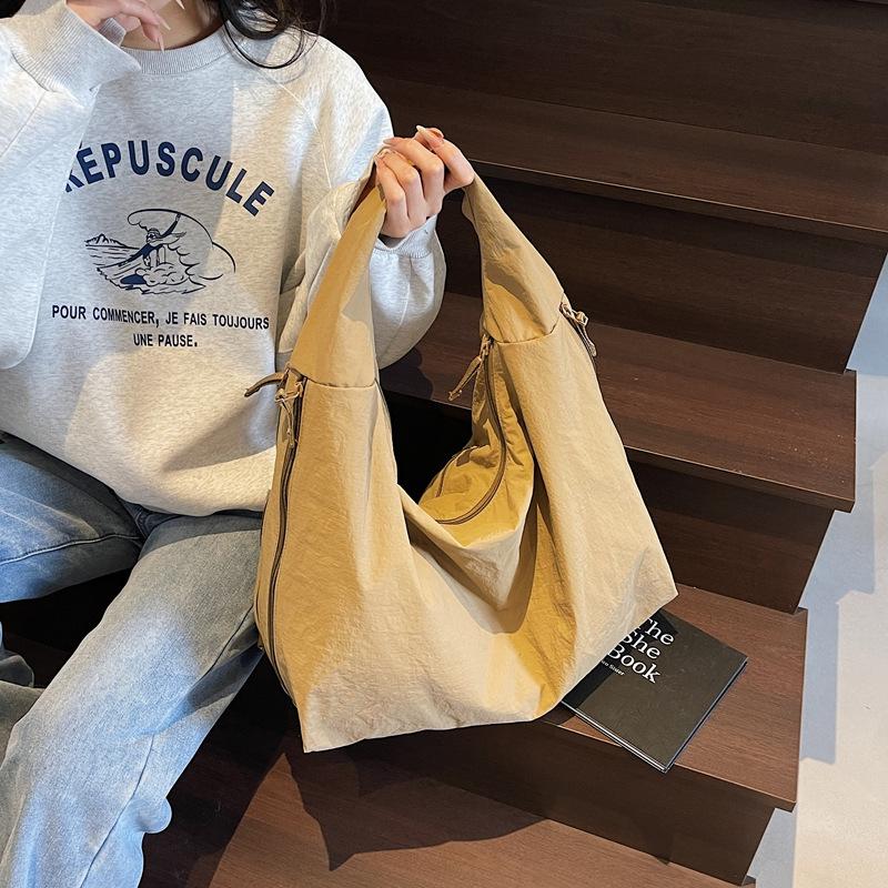 Холщовая сумка-тоут новая большая вместимость тренд ленивый стиль повседневная сумка подмышку ежедневная простая сумка для поездок на работу