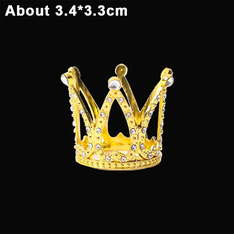 Мини-корона для украшения кексов, металлические украшения для торта, для свадьбы, дня рождения, выпечки, инструментов для украшения торта