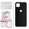 apgo Protective Skin Sticker for the Back Compatible with Motorola One 5G Ace, Wrap Film, Foil, Vinyl - Pattern Carbon Black