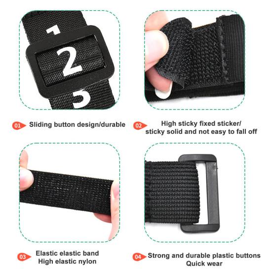 1/3/5 шт. регулируемая гибкая пряжка, эластичная лента, футбольный нумерованный индикатор опускания запястья, маркеры для футбольного двора, экипировка для футбольного рефери