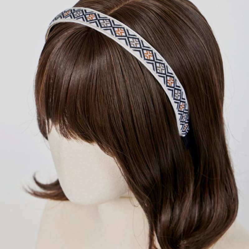 МАЙЯ Повязка на голову с ромбовидным узором (Выберите 2) - синий