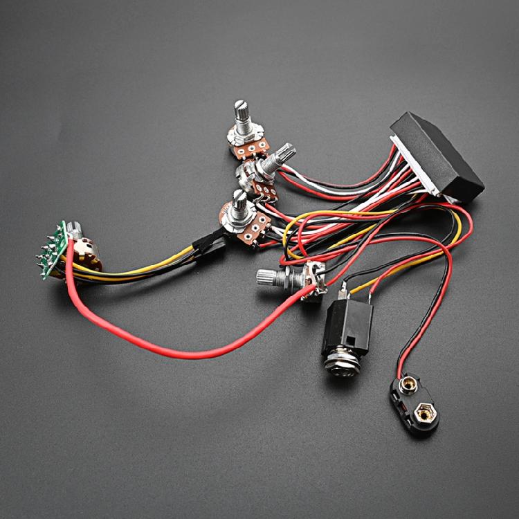 Предварительно распаянная схема предусилителя для бас-гитары, звукосниматель, активный/пассивный, эквалайзеры для звукоснимателя бас-гитары