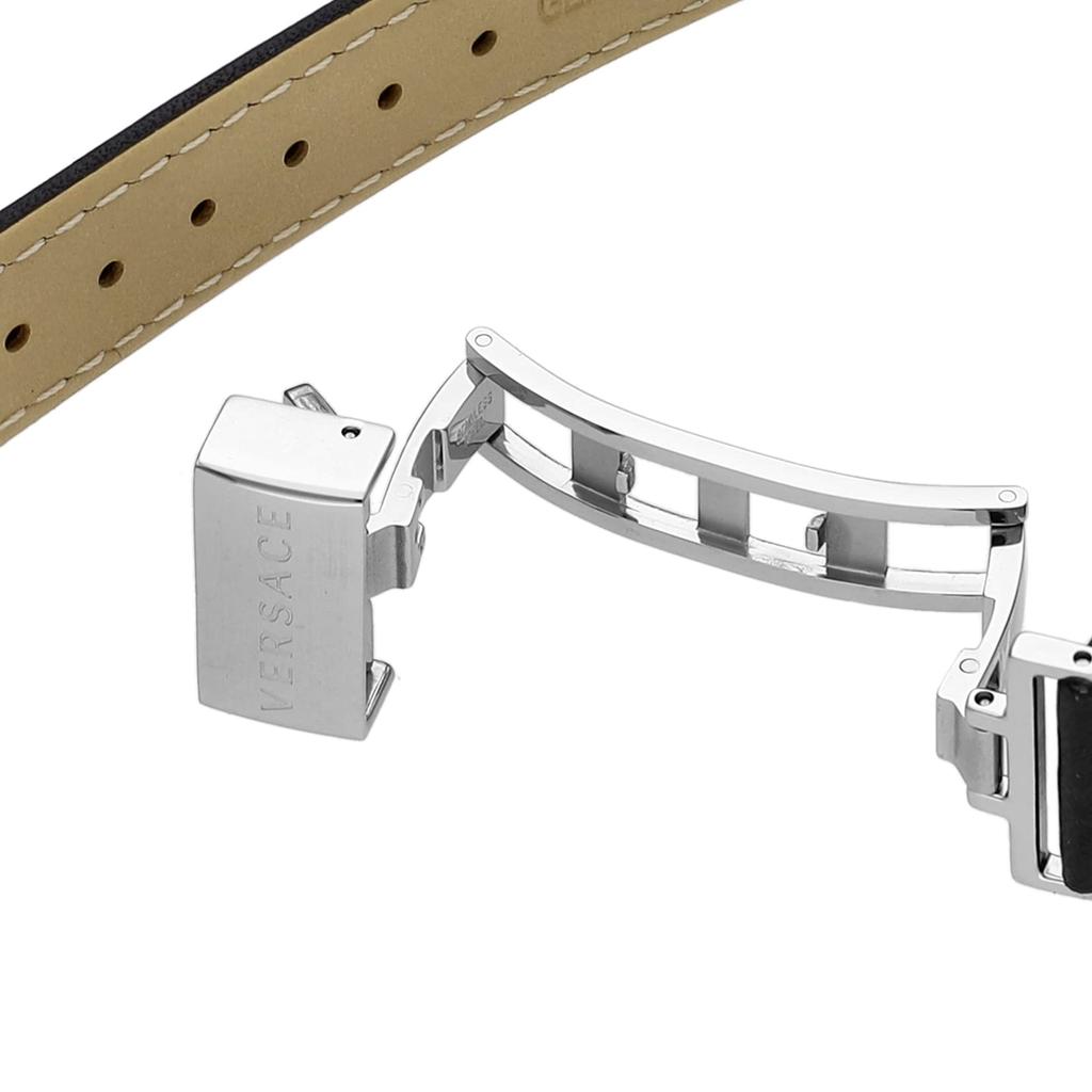 Часы TRIBUTE черный циферблат нержавеющая сталь сапфировое стекло кварцевые 45 мм швейцарские часы VE2P00122 [Versace] женские [Товар]