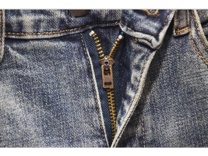 Джинсы облегающего кроя в корейском стиле для мужчин с рваными краями - модные эластичные узкие джинсы весна/лето