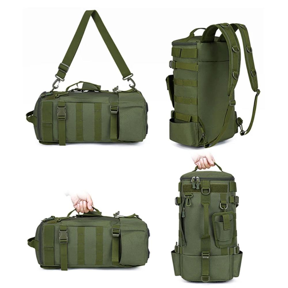 Multifunctional Tactical Fishing Tackle Bag With Rod Holders Fish Equipment Storage Camping Outdoor Large Capacity Backpack