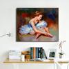 Абстрактная современная и красивая балетная девушка, картина маслом, украшение для танцевальной комнаты, плакат Куадрос