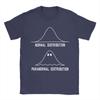 Summer Mathematics Statistics Normal Distribution Supernatural Teacher Male Female Summer Pure Cotton Round Neck Tshirt