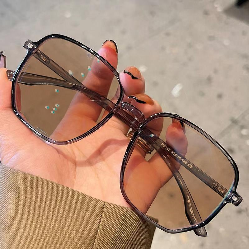 Женские модные фотохромные очки Дамские очки для близорукости с квадратной оправой, меняющие цвет, Унисекс Солнцезащитные очки для близорукости