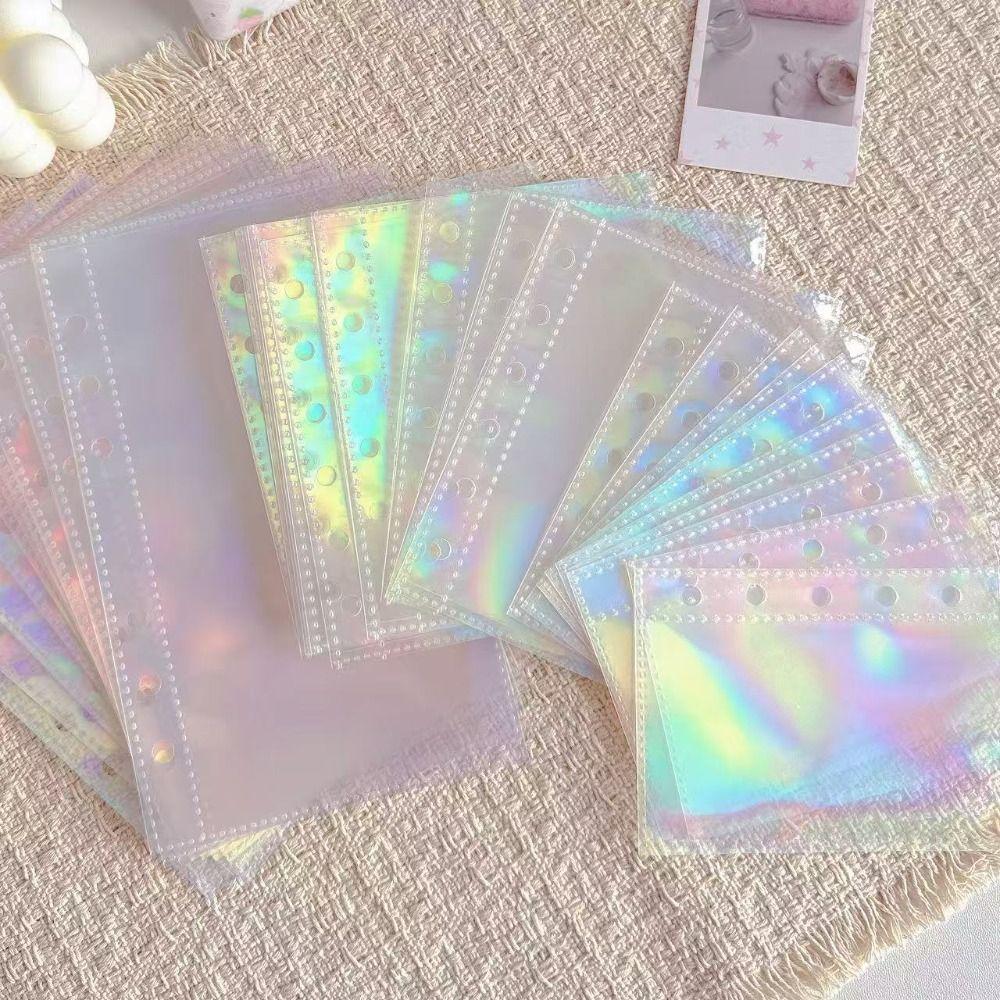 Многочисленные карманы Прозрачные листы Папка для DIY Альбом для фотографий Сменные страницы 4 отверстия 4 кольца Карта Марка Штамп Штамп для вырезания Хранение ювелирных изделий